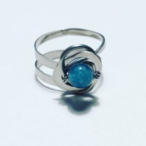 Prsten modrý křemen